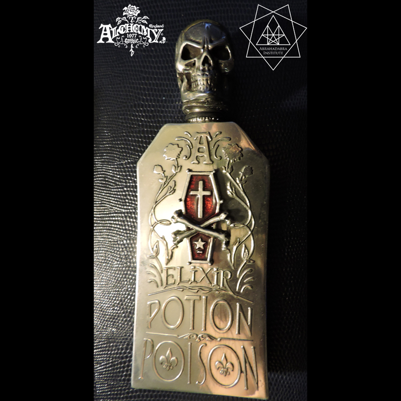 alchemist potion bottle flask (red enamel)