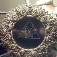 imperial yellow twinstar with koshas and elemental worlds altar mirror