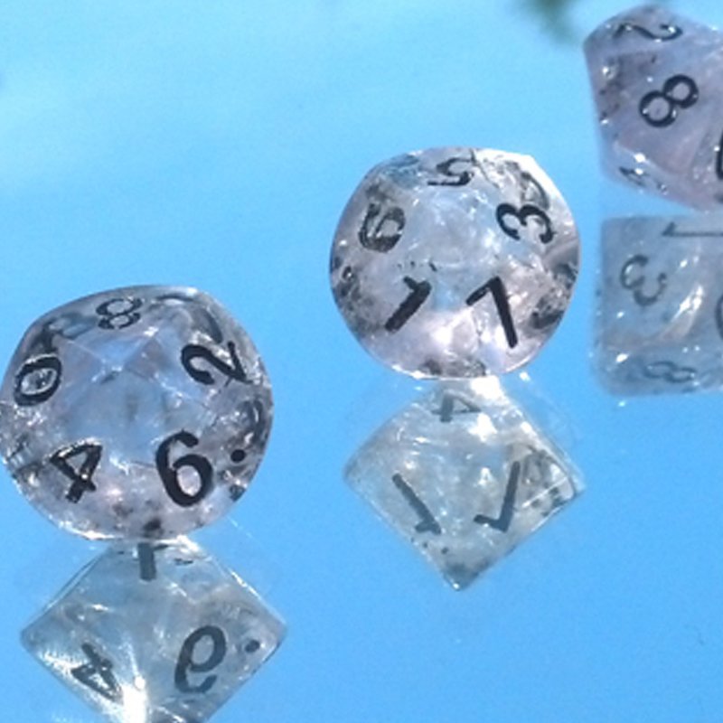 crystal caste  12mm i ching dice: amethyst