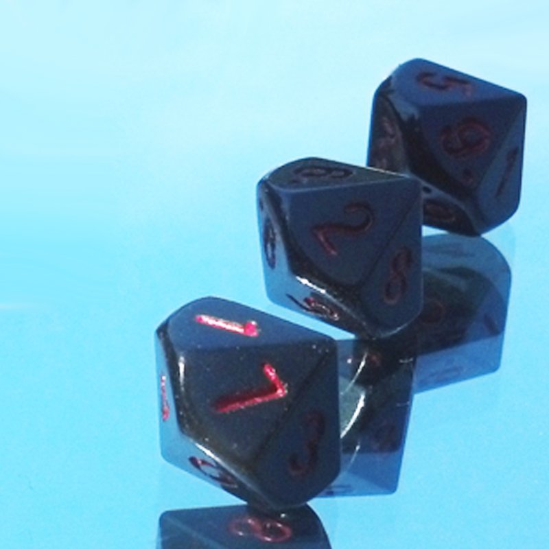 crystal caste i ching dice: obsidian