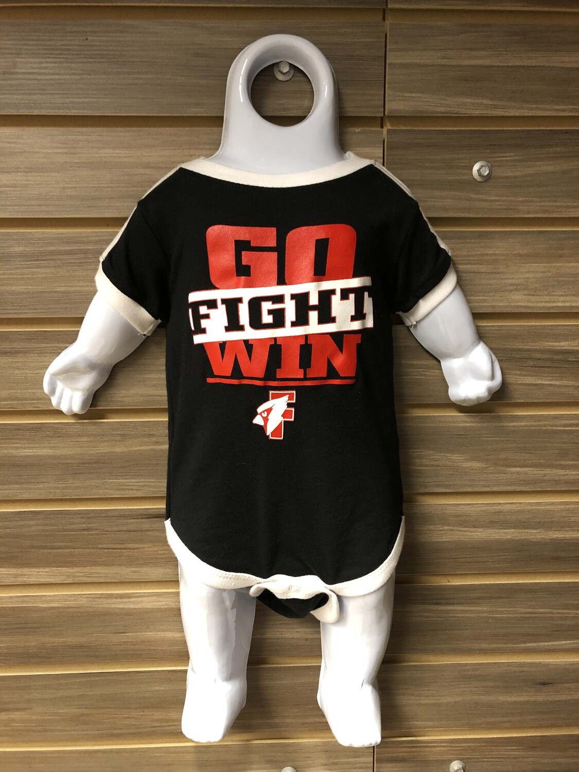 Black Infant Go Fight Win T-Shirt (Infant 6 months)