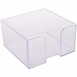 Подставка для бумажного блока 9*9*5см СТАММ пластик ПЛ61 прозрачная