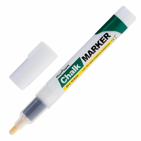 Маркер меловой 3мм MUNHWA "Chalk Marker" CM-05 151482 белый