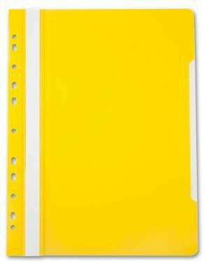 Скоросшиватель с перфорацией А4 BIURFOL пластик плотный, желтый