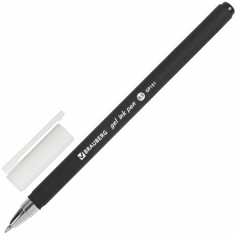 Ручка гелевая 0.5мм BRAUBERG "Matt Gel" 142944 черная