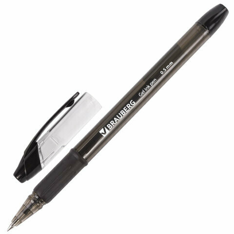 Ручка гелевая 0.5мм BRAUBERG "Samurai" 141178 черная