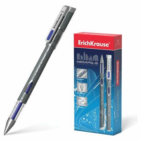Ручка гелевая 0.5мм ERICH KRAUSE "Megapolis Gel" 141235 синяя
