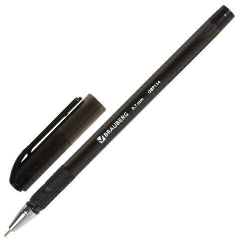 Ручка масляная 0.7мм BRAUBERG "Max-Oil Tone" игольч.узел 142694 черная