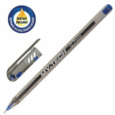 Ручка масляная 0.7мм PENSAN "My Tech" игольч.узел 2240 синяя