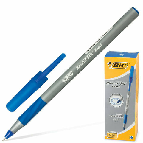 Ручка шариковая 0.8мм BIC "Round Stic Exact" 918543 синяя