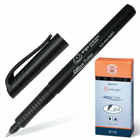 Ручка-роллер 0.3мм KOH-I-NOOR 7780573801KS черная