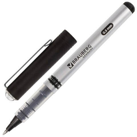 Ручка-роллер 0.5мм BRAUBERG "Flagman" 141555 черная