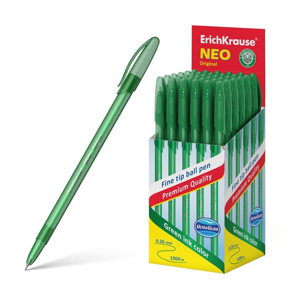 Ручка шариковая 0.7мм ERICH KRAUSE "Neo Original" EK46518 зелёная