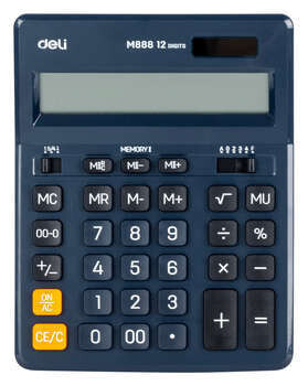 Калькулятор DELI CORE 12 разрядов 205*155 мм M888F синий