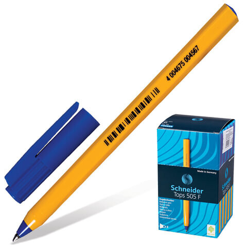 Ручка шариковая 0.8мм SCHNEIDER"Tops 505 F" 150503 синяя