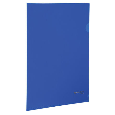 Папка-уголок 0.15мм BRAUBERG плотная 224880 синяя