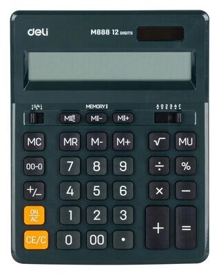 Калькулятор DELI CORE 12 разрядов 202*158 мм EM888F-green зелёный