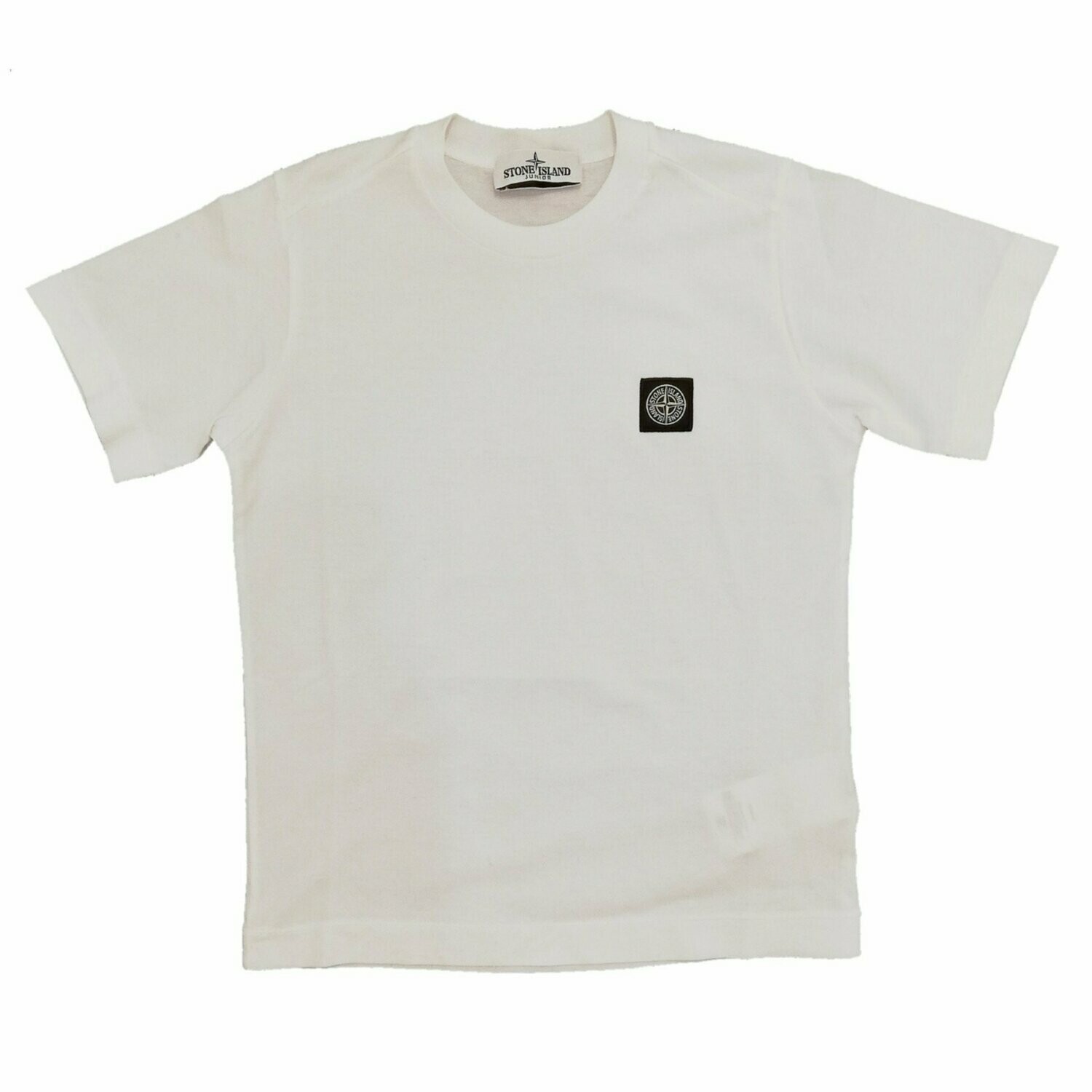 Stone Island - T-shirt bianca con logo, size: 2 anni