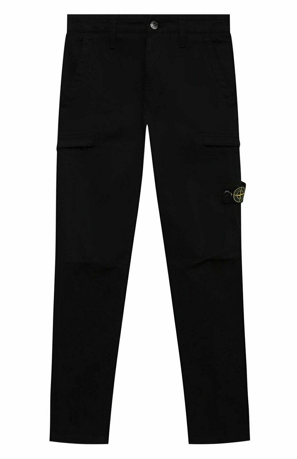 Stone Island - Pantalone 5 tasche nero in cotone strutturato, Size: 8 anni