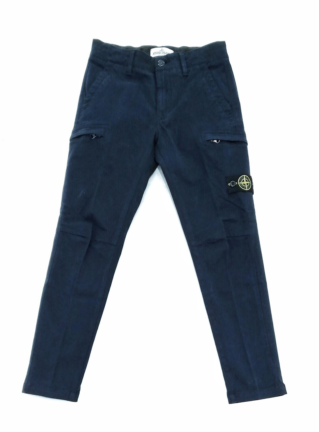 Stone Island - Pantalone blu doppia tasca, size: 8 anni