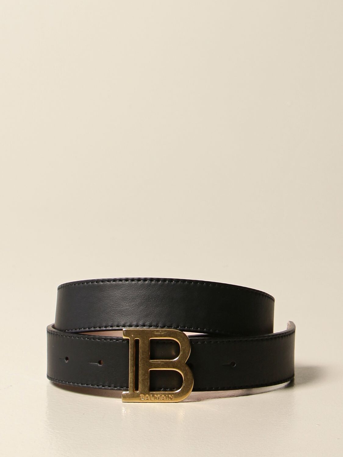 Balmain - Cintura con fibbia logo dorata, Size: V
