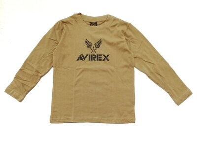 Avirex - T-shirt kaki con logo nero