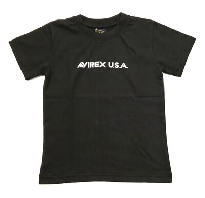 Avirex - T-shirt nera logo bianco