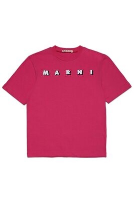 Marni - T-shirt rosa logo