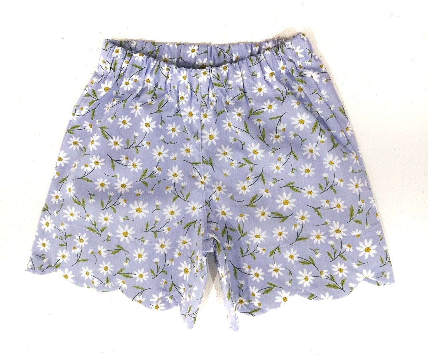 Per Te - Shorts in cotone lilla con margherite, Size: 6 mesi