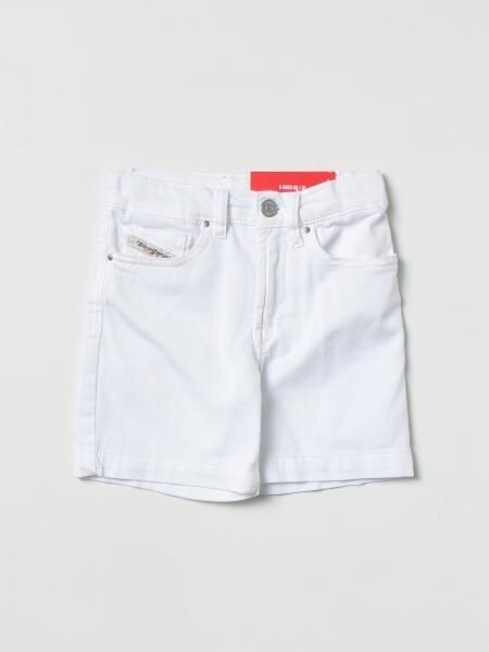Diesel-bermuda jeans bianco, size: 4 anni