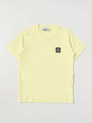 Stone Island-t-shirt giallo fluo