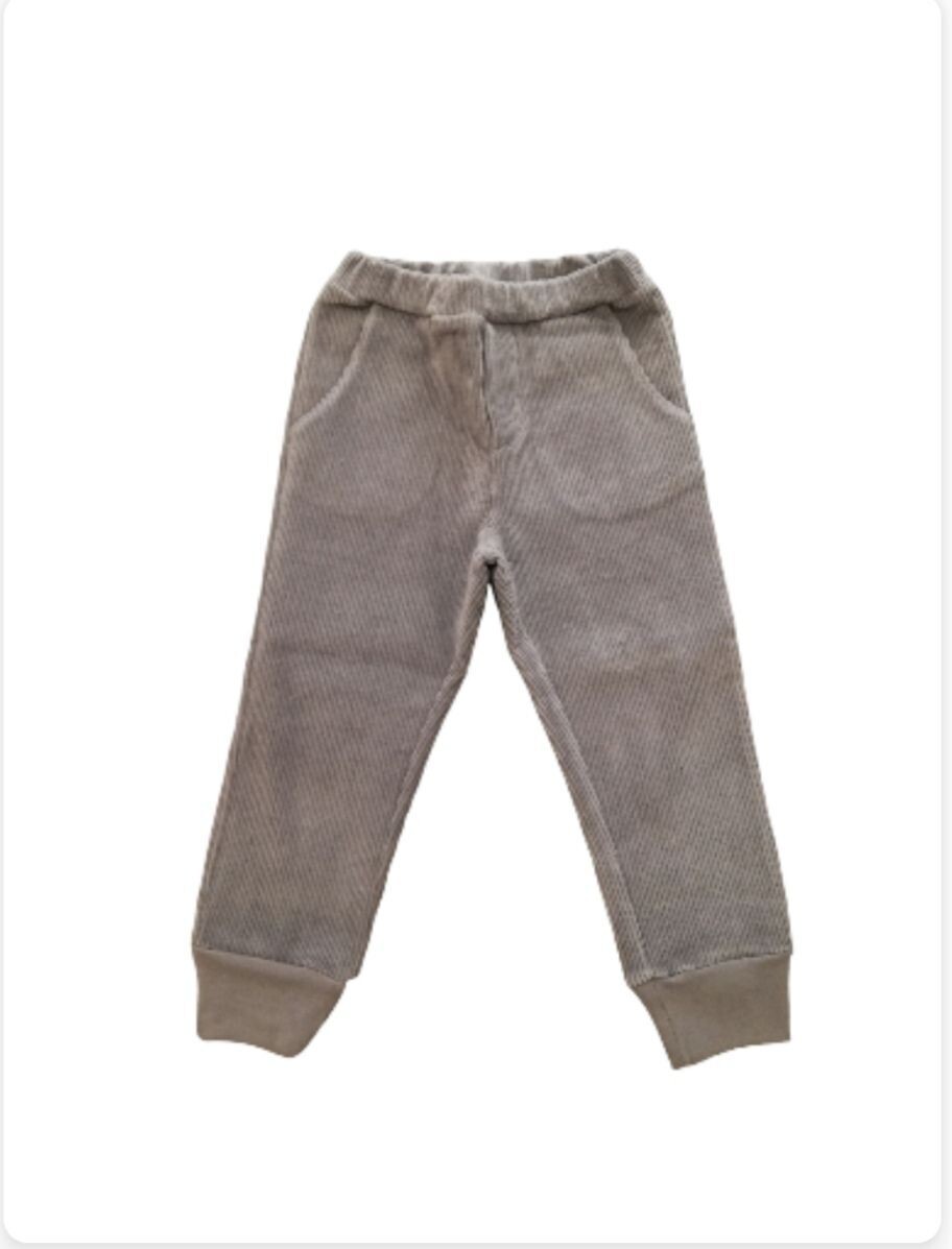 Per Te - Pantalone a coste grigio con polsini, Size: 6 mesi