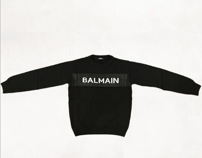 Balmain - Girocollo lana con logo