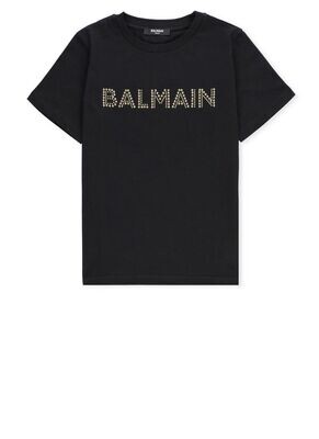 Balmain - T-shirt borchie oro