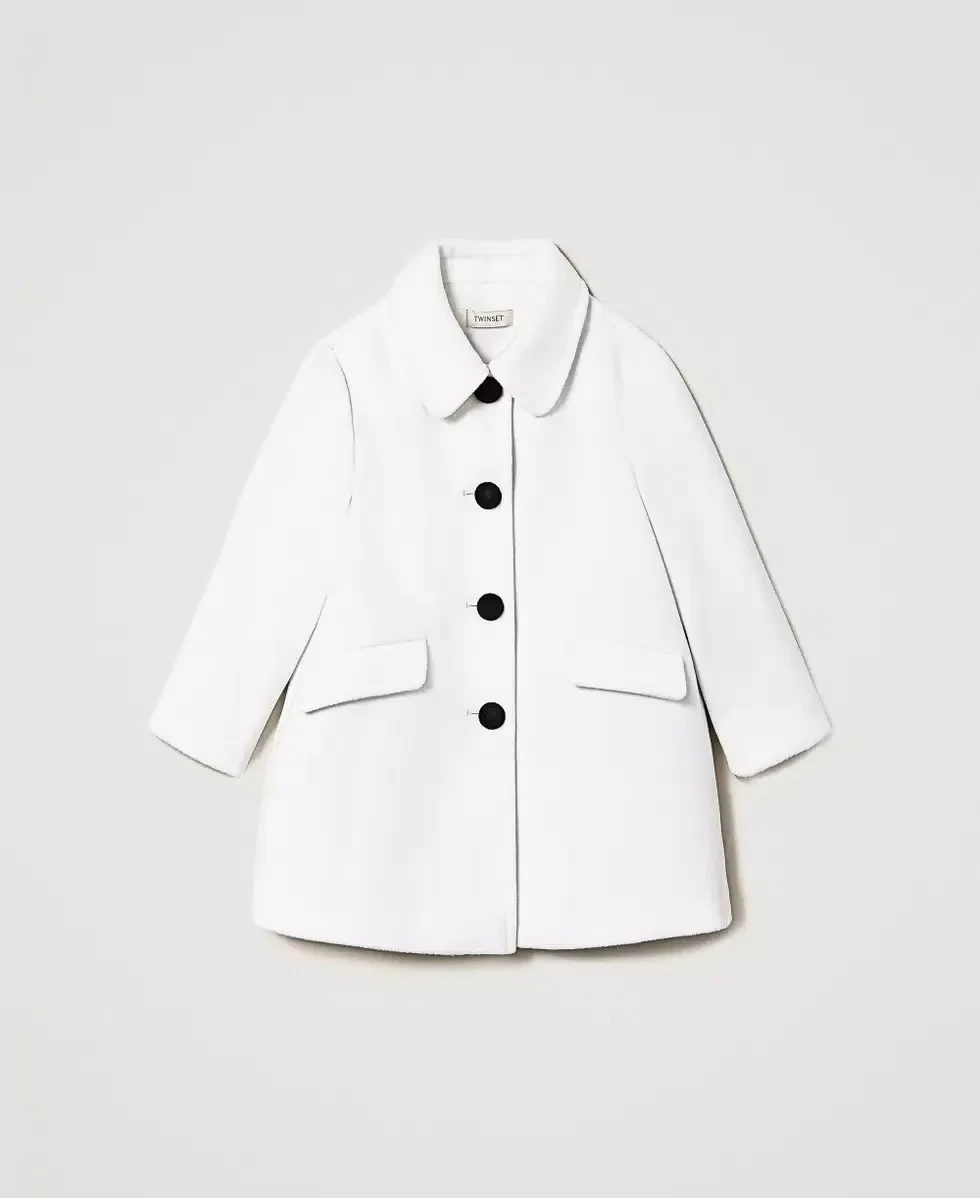 Twinset -cappotto panno bianco, size: 2 anni