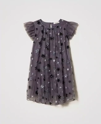 Twinset-abito tulle stelle