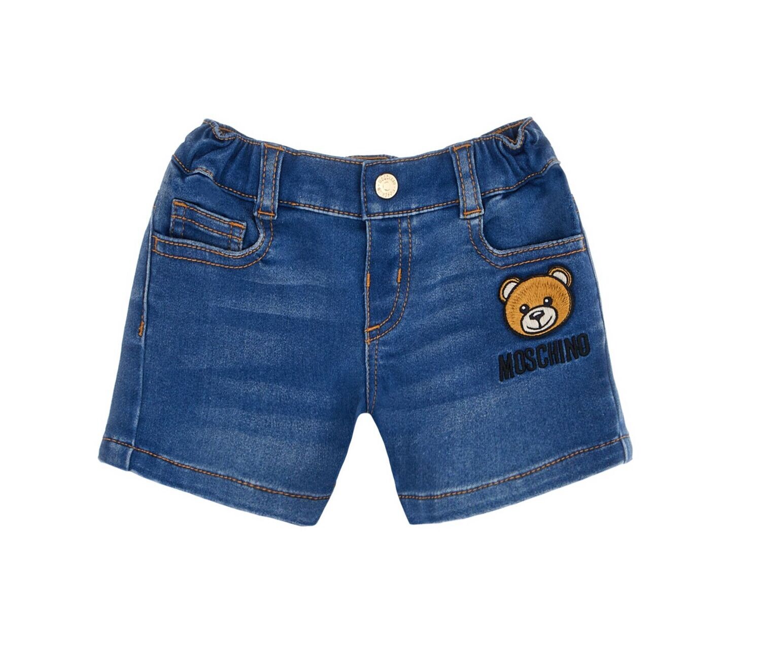 Moschino - Short jeans Teddy logo, Size: 6 mesi
