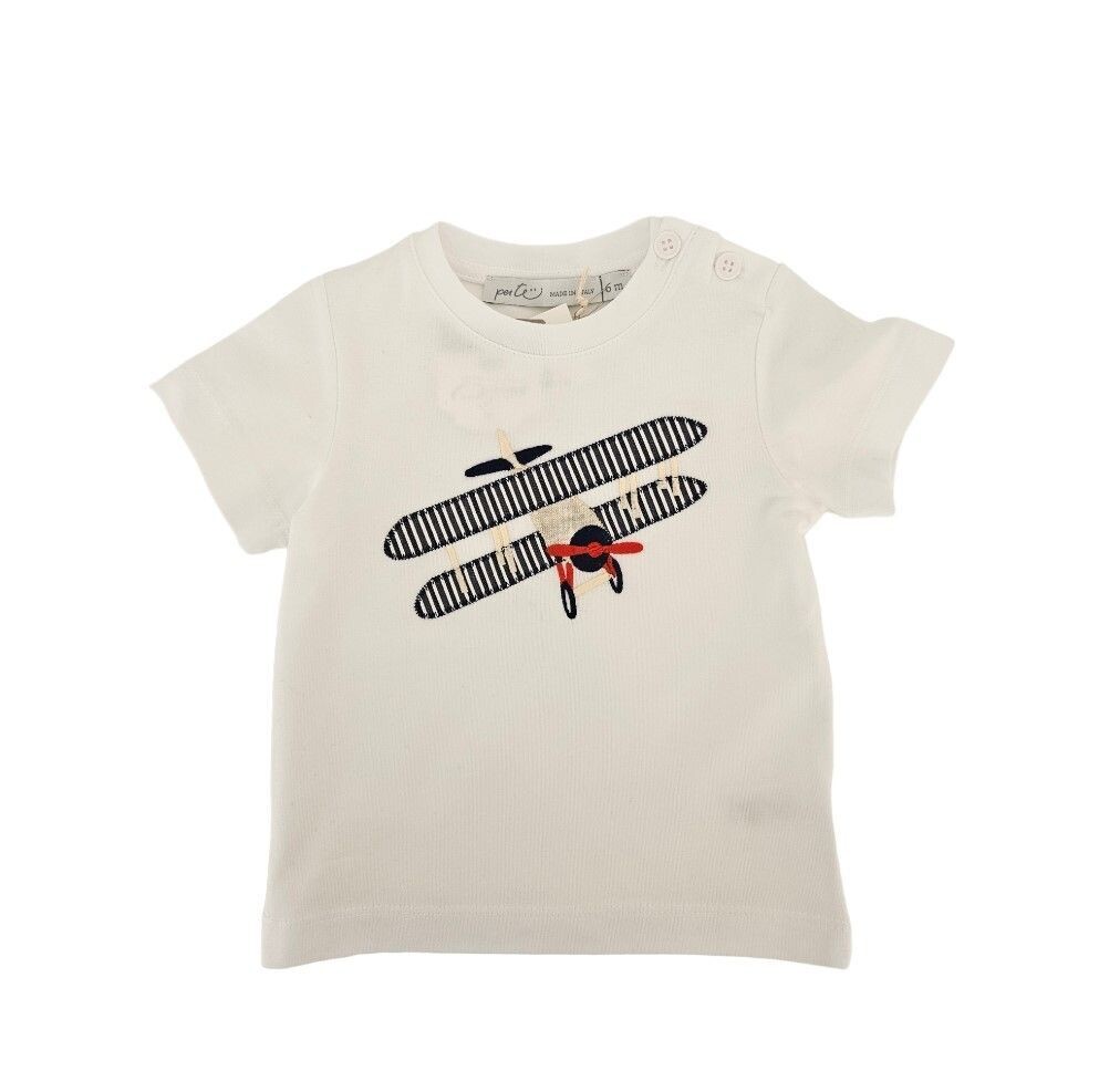 Per Te - T-shirt ricamo aereo, Size: 3 mesi