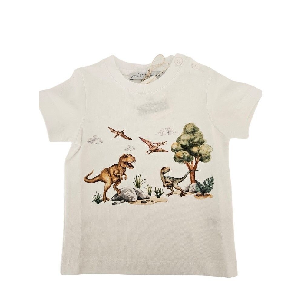 Per Te - T-shirt stampa dinosauri, Size: 6 mesi