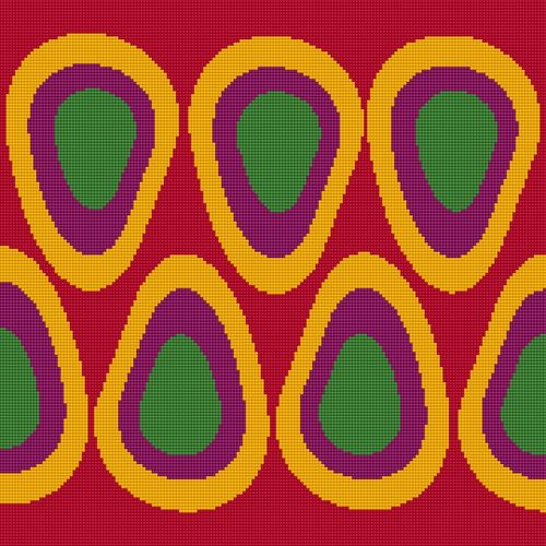 Scandi Eggs (Red) - Tapestry Needlepoint Kit