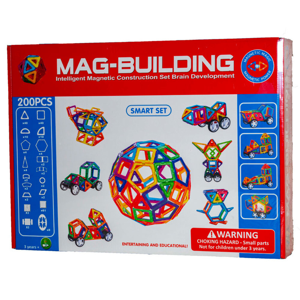 Магнитный конструктор Mag-Building, 200 деталей