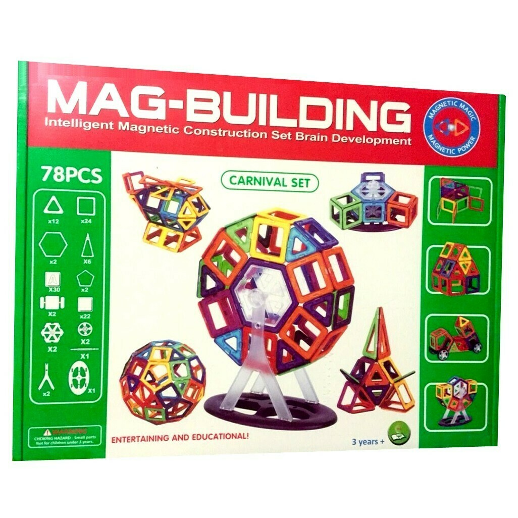 Магнитный конструктор Mag-Building, 78 деталей