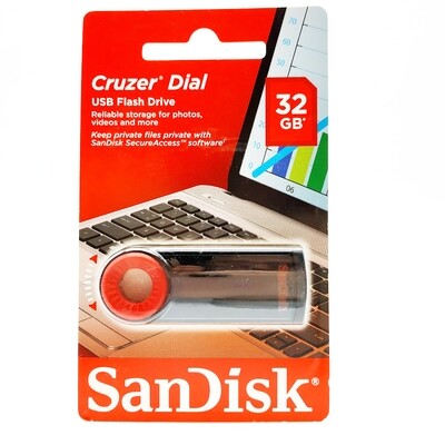 Флеш-накопитель SanDisk Cruzer Dial 32GB CZ57-016G-B35 USB 2.0 черный/красный