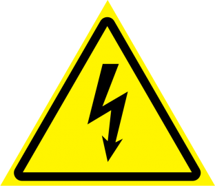Наклейка Опасность поражения электротоком