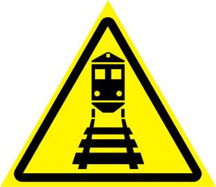 Наклейка Берегись поезда