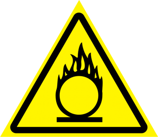 Наклейка Пожароопасно, окислитель