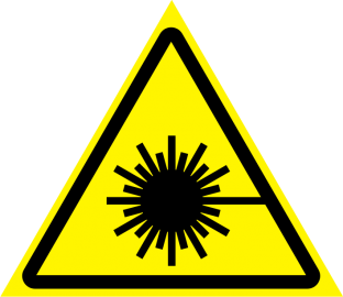 Наклейка Опасность, лазерное излучение