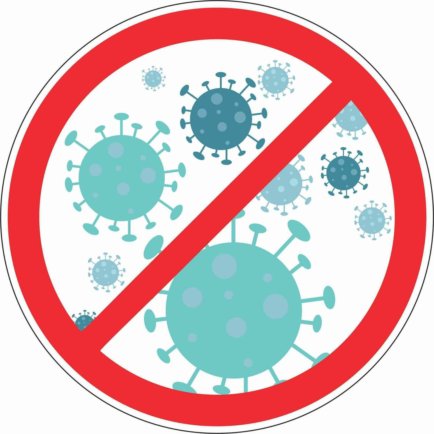 Наклейка Стоп коронавирус