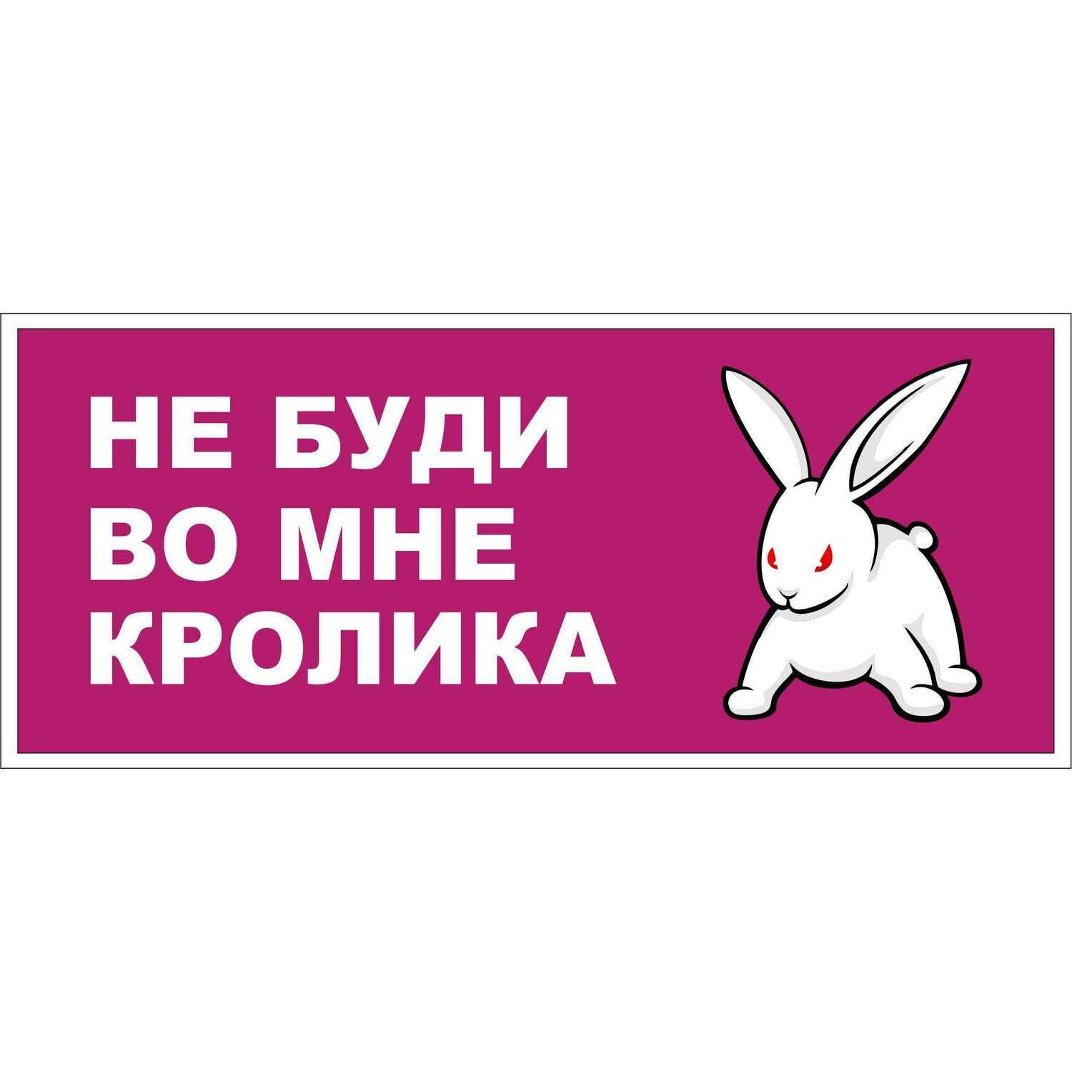 Наклейка Не буди кролика