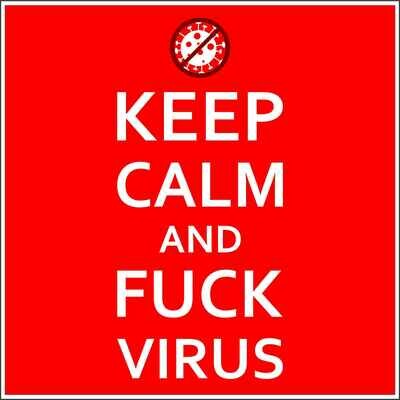 Наклейка Keep Calm Fuck Virus